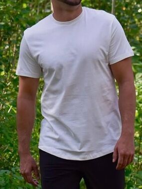 100% Pima Cotton Project Life Men’s NSB (Not So Basic) Tee in Coconut